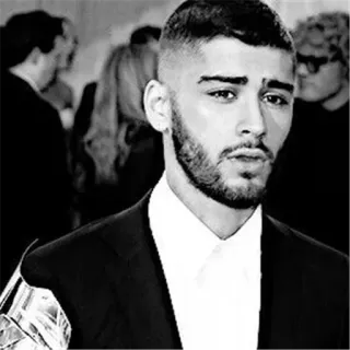▪️ Zayn Malik người, chân dung, người nổi tiếng, ca sĩ, nam, đen trắng telegram sticker