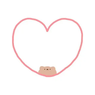 🖇 cuore, orso, carino, kawaii telegram sticker