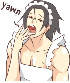 Man Maid (not a butler) ENG :: @line_stickers telegram stickers