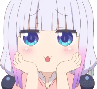 😩 Kanna Kamui Miss Kobayashi's Dragon Maid anime, dễ thương, kawaii, rồng, Kanna, Miss Kobayashi's Dragon Maid telegram sticker