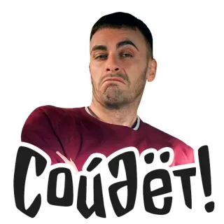 👍 Сойдёт! russe, expression, ok, d'accord, accord, approbation telegram sticker