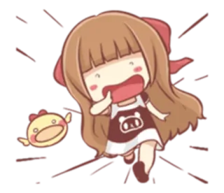 🏃‍♀️ Chibi, Kawaii, Süß, Cartoon, Mädchen, Anime, Manga telegram sticker