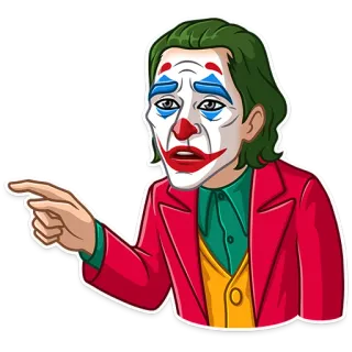 😦 Joker 광대, 영화, 악당, 캐릭터 telegram sticker