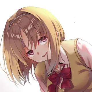 📕 animé, fille, uniforme scolaire, mignon, personnage, illustration telegram sticker