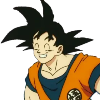 😁 Goku Dragon Ball 애니메이션, 미소, 행복, 드래곤볼, 손오공, 만화 telegram sticker
