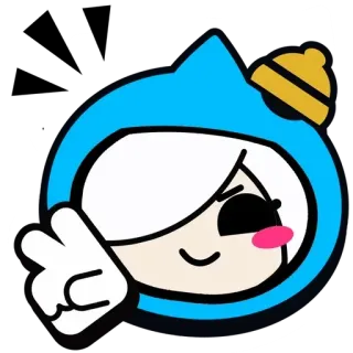 🎭 Colette Brawl Stars brawl stars, colette, gamer, mobile game, character, cartoon telegram sticker