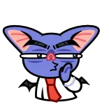 🤩 动物, 卡通, 蝙蝠, 办公室, 商务, 领带, 可爱 telegram sticker