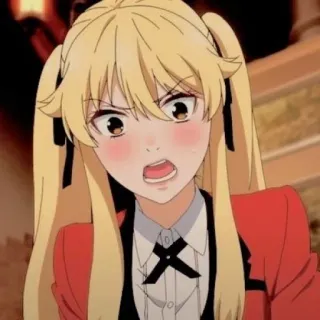 🦮 Mary Saotome Kakegurui Anime, Personaje, Chica, Kakegurui, Mary Saotome, Rubia, Enojada telegram sticker