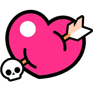 💘 heart, arrow, skull, love, death, sticker, emo telegram sticker