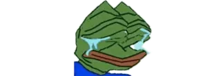 🐸 Pepe the Frog Пепе, Мем, Лягушка, Плачет, Грустный telegram sticker