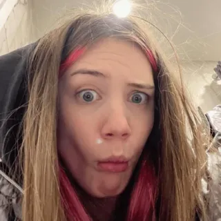 🤨 woman, face, expression, portrait telegram sticker