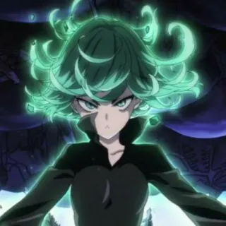 📎 Tatsumaki One-Punch Man Anime, One Punch Man, Tatsumaki, Personaje, Superhéroe, Esper, Pelo verde telegram sticker