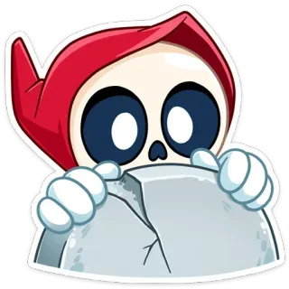 🤭 Tristo Mietitore, Morte, Lapide, Cartone animato, Spaventoso, Halloween, Scheletro telegram sticker