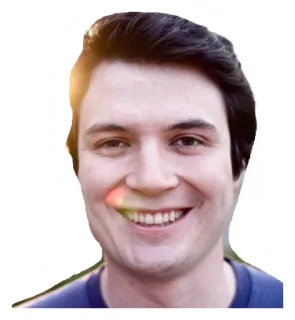 😃 mann, person, porträt, lächeln, gesicht telegram sticker
