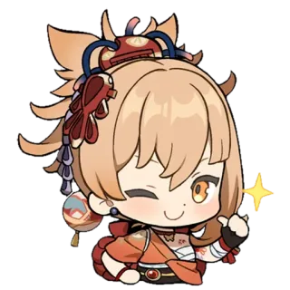 😉 Yoimiya Genshin Impact Anime, Videospiel, Genshin Impact, Charakter, Süß whatsapp sticker