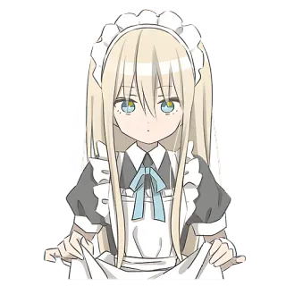 😐 动漫, 漫画, 女仆, 卡哇伊, 可爱, 女孩 telegram sticker