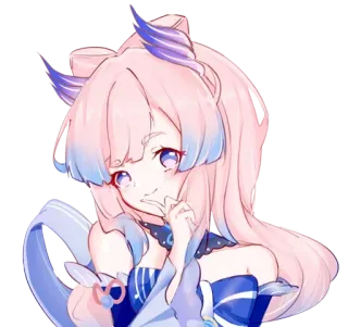 🤔 Sangonomiya Kokomi Genshin Impact Anime, Mädchen, Kokomi, Genshin Impact, pinke Haare whatsapp sticker