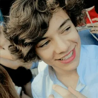 🍩 Harry Styles Harry Styles, celebrity, singer, actor, portrait, curly hair telegram sticker