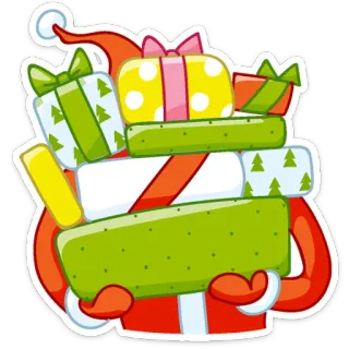 🎁 Santa Claus Père Noël, cadeaux, cadeaux, Noël, fêtes, festif whatsapp sticker