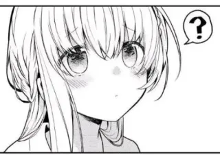 🧐 ? Anime, Manga, Gadis, Tanda tanya, Bingung telegram sticker