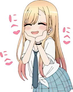 🥰 Marin Kitagawa My Dress-Up Darling Anime, Garota, Fofa, Uniforme escolar, Marin Kitagawa, My Dress-Up Darling telegram sticker