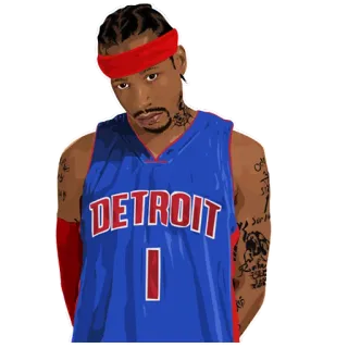 🙄 Allen Iverson DETROIT pallacanestro, giocatore, sport, NBA, Detroit Pistons telegram sticker