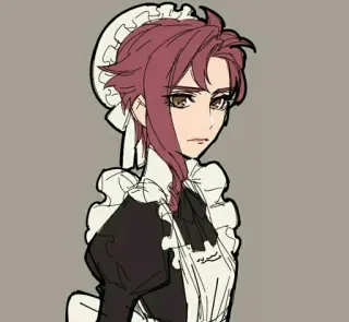 🤨 Pokojówka, Anime, Manga, Postać, Smutny, Płaczący telegram sticker