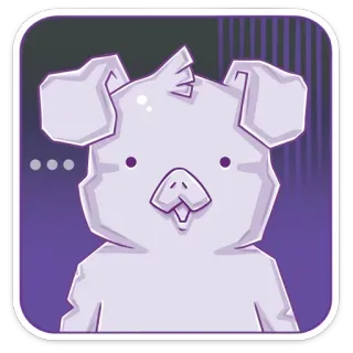 😐 Schwein, Tier, Sticker, Cartoon, Niedlich, Digitale Kunst telegram sticker