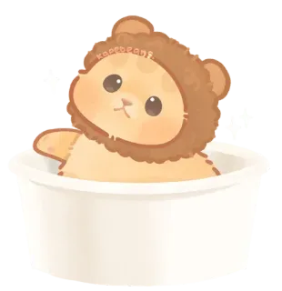 🐾 ライオン, 可愛い, 動物, 漫画, かわいい, 愛らしい telegram sticker