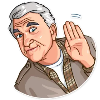 Leslie Nielsen whatsapp stickers