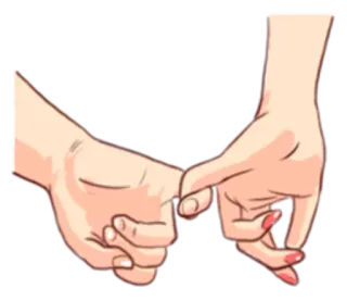 👫 promesa meñique, amistad, acuerdo, manos, dedos, compromiso telegram sticker