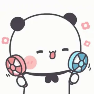 🎈 Panda, Süß, Lutscher, Cartoon, Lieblich, Tier telegram sticker