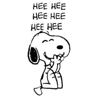 😂 Snoopy Peanuts HEE HEE HEE 犬, 漫画, 笑う, 幸せ, スヌーピー telegram sticker