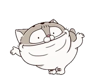 😅 Katze, Cartoon, Lustig, Tier, Aufkleber telegram sticker