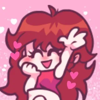 🍬 kreskówka, serca, miłość, dziewczyna telegram sticker