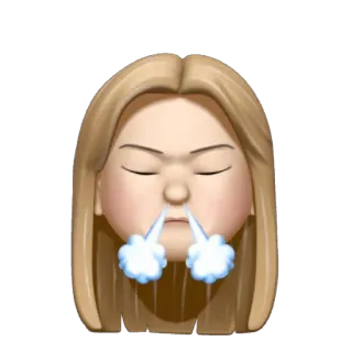 ✏️ Emoji, Frustração, Raiva, Exasperação, Cabeça, Vapor, Meme, Emoção telegram sticker