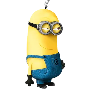 😏 Minion Despicable Me minion, cartoon, animation, movie, yellow telegram sticker