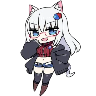😏 anime, sticker, manga, kawaii, cute, cartoon, character telegram sticker