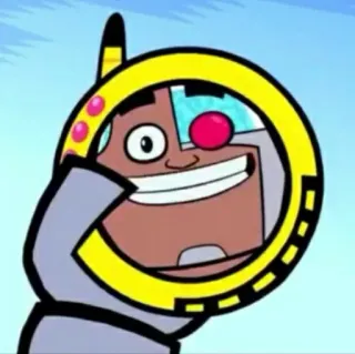 ✨ Cyborg Teen Titans Cyborg, Teen Titans, Cartoon, Superhero, Robot telegram sticker