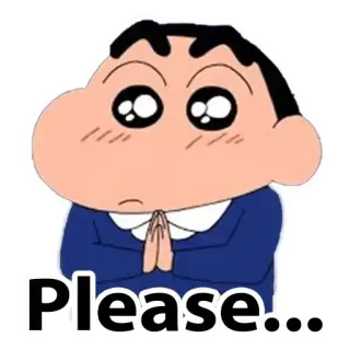 🙏 Shin-chan Please... Shin Chan, Anime, Manga, Pedido, Por favor, Dibujos animados telegram sticker