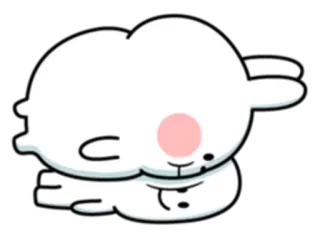 😍 mignon, lapin, animal, dessin animé, kawaii telegram sticker