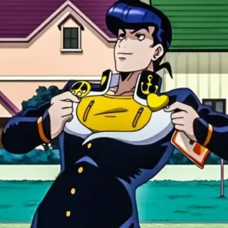 😏 Josuke Higashikata JoJo's Bizarre Adventure Anime, Manga, Le bizzarre avventure di JoJo, Josuke, Diamond is Unbreakable whatsapp sticker