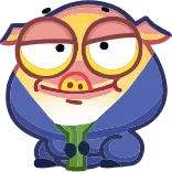 🏮 schwein, cartoon, figur, lustig, tier, süß telegram sticker
