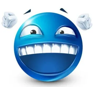 🤪 Emoji, Blau, Fröhlich, Aufgeregt whatsapp sticker