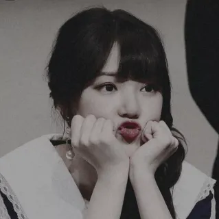 🌺 女人, 女孩, 肖像, 可爱, 嘟嘴, 亚洲, 韩国, 脸 whatsapp sticker