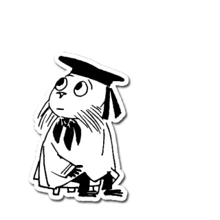😕 Snufkin Moomins Snufkin, Moomin, personaje, dibujo animado, ilustración, sombrero, graduación telegram sticker