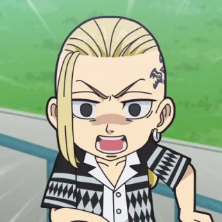 🎐 Ken Ryuguji Tokyo Revengers Anime, Mangá, Ken Ryuguji, Tokyo Revengers, Chibi, Adesivo whatsapp sticker