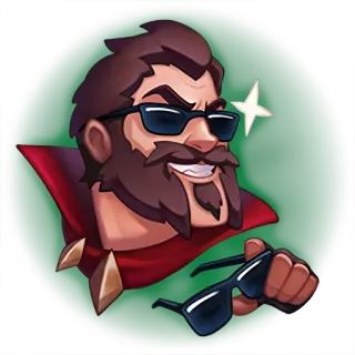 😎 man, glasses, beard, sunglasses, portrait, facial hair telegram sticker