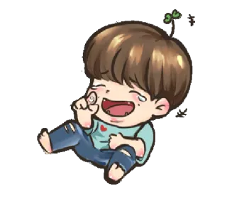 😂 Desenho animado, Personagem, Ilustração, Fofo, Anime, Feliz whatsapp sticker