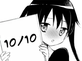 👍 10/10 anime, manga, rating, score, ten out of ten telegram sticker